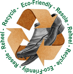 Eco-friendly shoe repair graphic